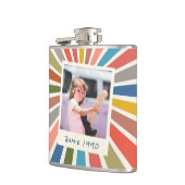 Leuke Retro Aangepaste Verjaardag Vintage Foto Heupfles (Links)