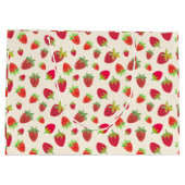 Leuke Retro Aardbeeverpakking Handgeïllustreerd Groot Cadeauzakje (Achterkant)