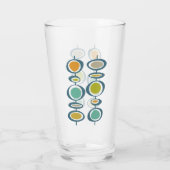 Leuke retro Abstracte cirkels jaren 50 Mid Century Glas (Achterkant)
