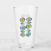 Leuke retro Abstracte cirkels jaren 50 Mid Century Glas (Voorkant)