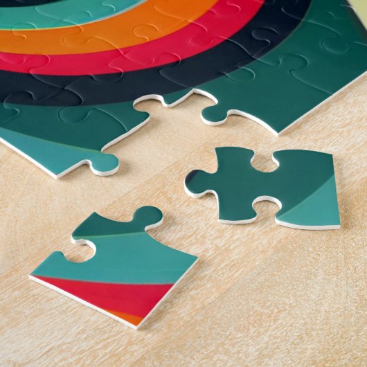 Leuke Retro Abstracte puzzel (Zijkant)