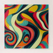 Leuke Retro Abstracte puzzel Legpuzzel (Horizontaal)