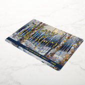 Leuke retro Abstracte wintersneeuw Wonderland Art  Folie Feestdagenkaart (Gedraaid)