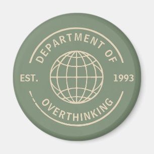 Leuke Retro Afdeling Overdenken Kantoor Humor Magneet