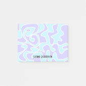 Leuke Retro Blauwe Lavendel Aangepaste Naam Post-i Post-it® Notes (Voorkant)
