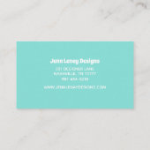 Leuke Retro Blauwgroen Roze Sinaasappel Paddenstoe Visitekaartje (Achterkant)