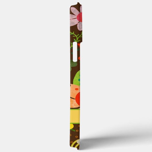 Leuke Retro Bloemen Gelukkig Gepersonaliseerd Naa Case-Mate iPhone Case (Achterkant / Rechts)