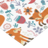 Leuke retro bloemen vossen & vogels patroon tafelkleed (Gekanteld)