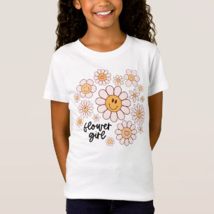 Leuke Retro Bloemenmeisje, Groovy Daisy Florals T-shirt