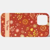 Leuke Retro Boho Sinaasappel Bloemenmotief Inspira Case-Mate iPhone Case (Achterkant (horizontaal))