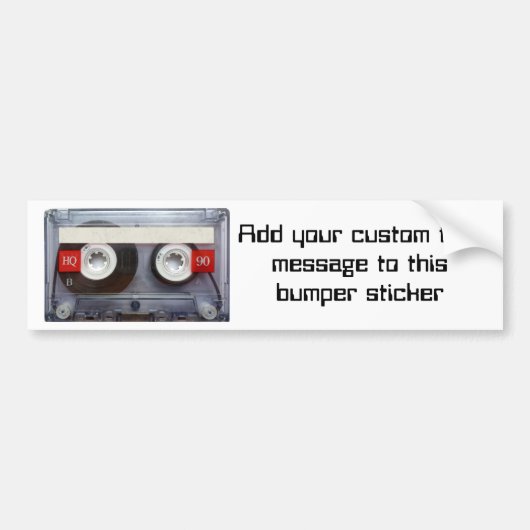 Leuke Retro Cassettereband Bumpersticker (Voorkant)
