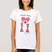 Leuke Retro Checkmate Valentijn Gifts Paar T-shirt (Voorkant)