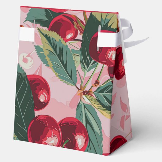 Leuke Retro 'Cherry Pop' Roze Bedankdoosjes (Achterkant)