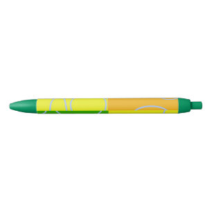 Leuke Retro Circles Loops Geel Groen Sinaasappel P Blauwe Inkt Pen