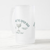 Leuke Retro Cocktailparty Ontwerp Matglas Bierpul (Voorkant links)
