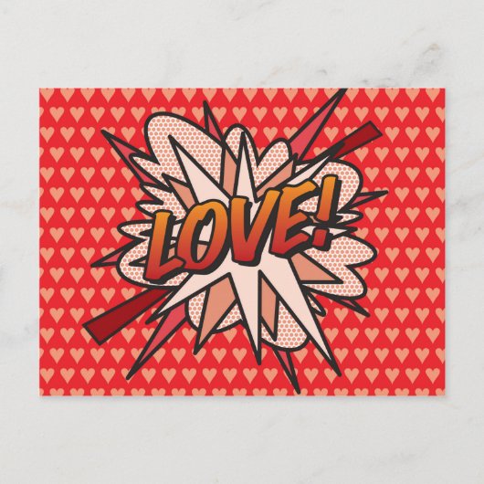 Leuke Retro Comic Book Pop Art Briefkaart (Voorkant)