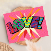 Leuke Retro Comic Book Pop Art Briefkaart