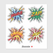 Leuke Retro Comic Book Pop Art Flash Sticker (Vel)