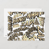 Leuke Retro Comic Book Pop Art Klinkt  Briefkaart (Voorkant / Achterkant)