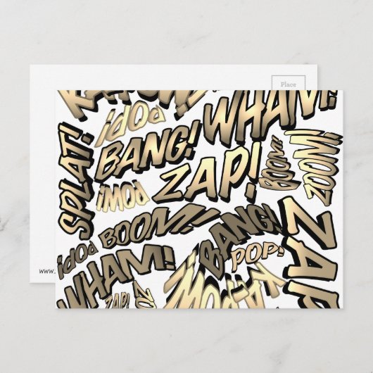 Leuke Retro Comic Book Pop Art Klinkt  Briefkaart (Voorkant / Achterkant)