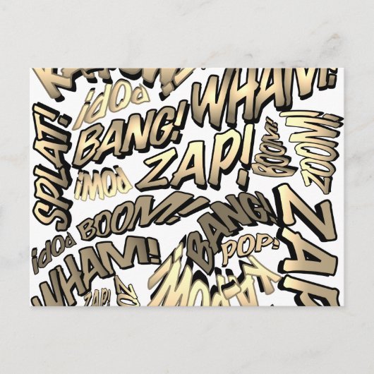 Leuke Retro Comic Book Pop Art Klinkt  Briefkaart (Voorkant)