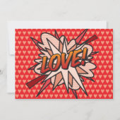 Leuke Retro Comic Book Pop Art over LOVE Kaart (Voorkant)