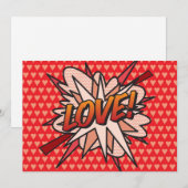 Leuke Retro Comic Book Pop Art over LOVE Kaart (Voorkant / Achterkant)