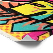 Leuke Retro Comic Flamingo Zonnebril Pop Art Poster (Hoek)