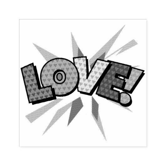 LEUKE Retro Comic-Strip Pop Art Rubberstempel (Afrduk)