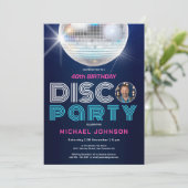 Leuke Retro Custom Photo Disco Party 40e verjaarda Kaart (Staand voorkant)