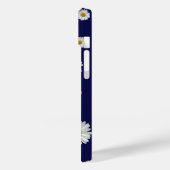 Leuke Retro Daisy Bloem met Naam Marine Blauw Case-Mate iPhone Case (Achterkant / Links)
