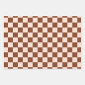 Leuke Retro dambord patronen met bloemen Inpakpapier Vel (Voorkant 3)