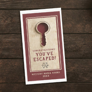 Leuke retro  Escape Room Mystery Papier servet
