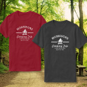 Leuke retro familiereünie kampeertocht kampvuur t-shirt