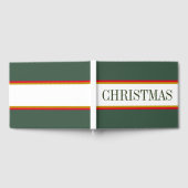 Leuke Retro Forest Groen Rood Wit Strepen KERSTMIS Gastenboek (Volledig)