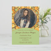 Leuke Retro Foto Afstuderen Uitnodiging (Staand voorkant)