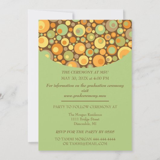 Leuke Retro Foto Afstuderen Uitnodiging (Achterkant)