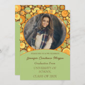 Leuke Retro Foto Afstuderen Uitnodiging (Voorkant / Achterkant)