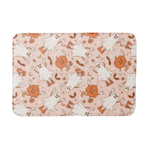 Leuke Retro Ghost & Jack-O-Lantern Patroon Badmat