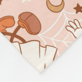 Leuke Retro Ghost & Jack-O-Lantern Patroon Fleece Deken (Hoek)