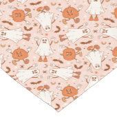 Leuke Retro Ghost & Jack-O-Lantern Patroon Korte Tafelloper (Hoek)