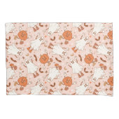 Leuke Retro Ghost & Jack-O-Lantern Patroon Kussensloop (Voorkant)