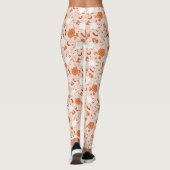 Leuke Retro Ghost & Jack-O-Lantern Patroon Leggings (Achterkant)