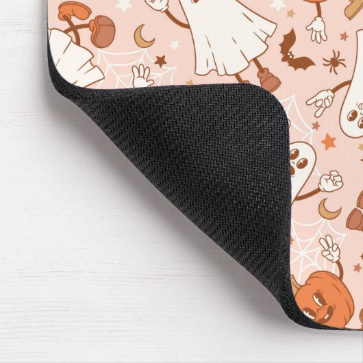 Leuke Retro Ghost & Jack-O-Lantern Patroon Muismat (Hoek)