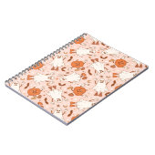 Leuke Retro Ghost & Jack-O-Lantern Patroon Notitieboek (Linkerzijde)