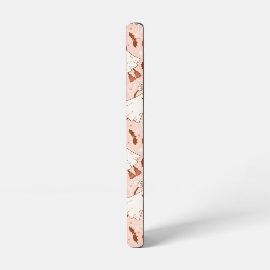 Leuke Retro Ghost & Jack-O-Lantern Patroon Samsung Galaxy Hoesje (Linkerkant)