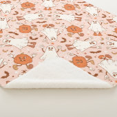 Leuke Retro Ghost & Jack-O-Lantern Patroon Sherpa Deken (3/4)