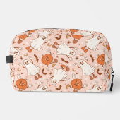 Leuke Retro Ghost & Jack-O-Lantern Patroon Toilettasje (Voorkant)