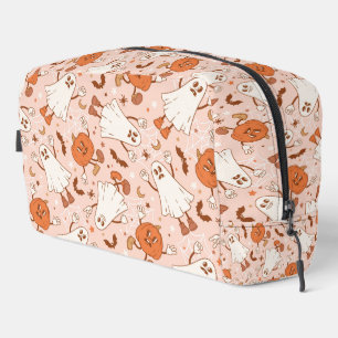 Leuke Retro Ghost & Jack-O-Lantern Patroon Toilettasje