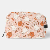 Leuke Retro Ghost & Jack-O-Lantern Patroon Toilettasje (Achterkant)